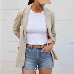 NWT Abercrombie high rise mom short medium wash